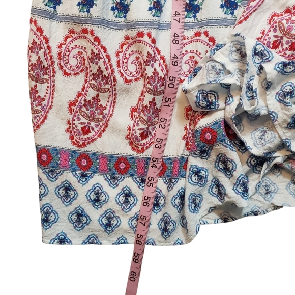 Maurices Floral Paisley Blouson Maxi Dress Sz 1X Sleeveless Elastic Waist Boho - Picture 13 of 16